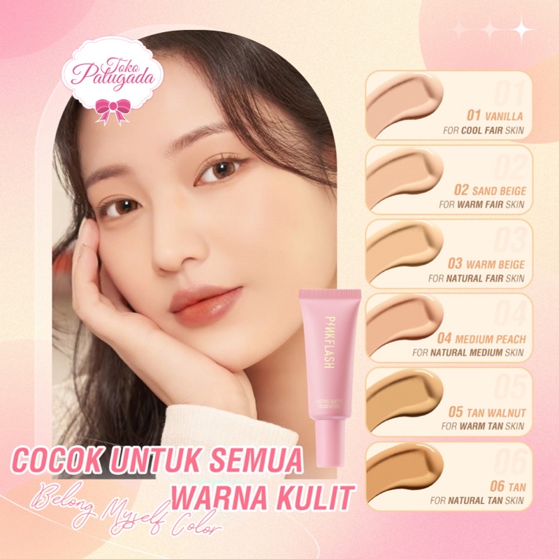 [BISA COD] PINKFLASH Lasting Matte Foundation