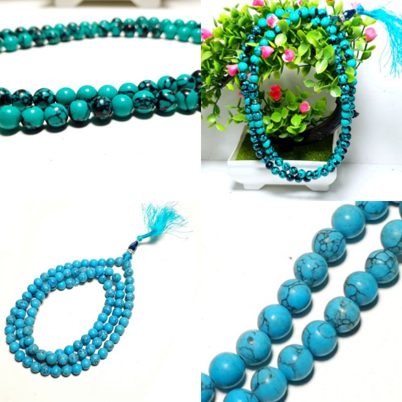 Tasbih Batu Pirus Persia 99 Butir Asli