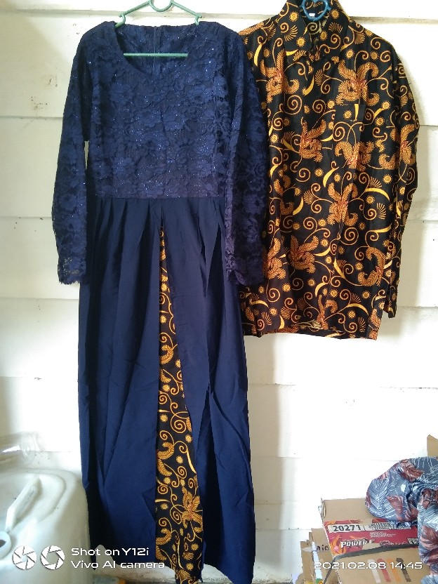 Baju Gamis Brukat Couple Anak//baju Batik Kapel Keluarga
