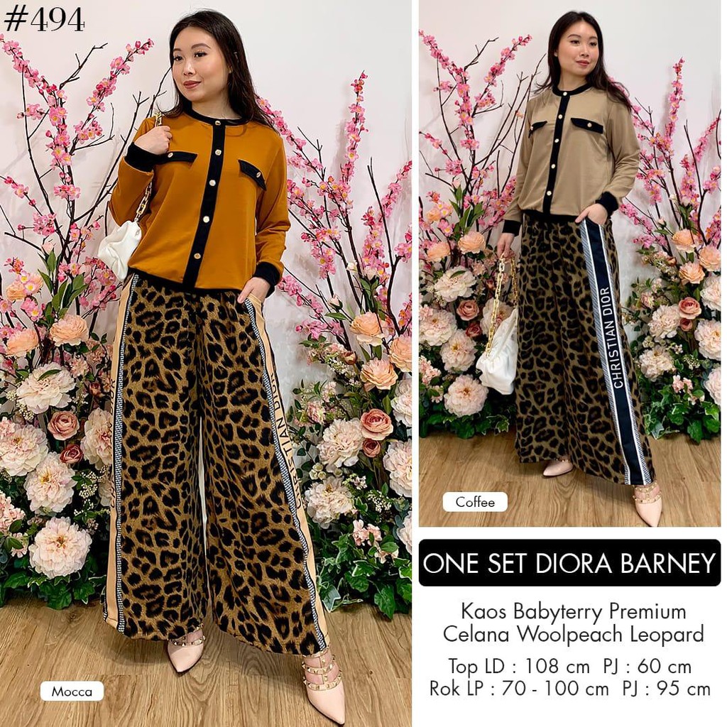 ONE SET DIOR LEOPARD IMPORT MURAH