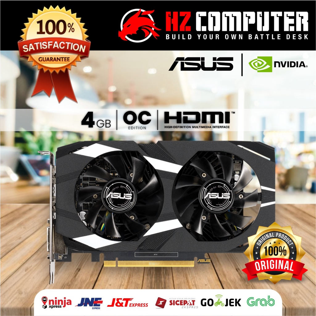ASUS GTX 1650 DUAL OC 4GB | GDDR5 | 128-Bit | DUAL-GTX1650-O4G