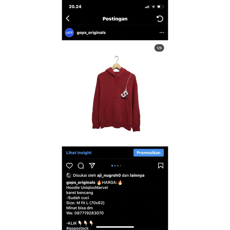 Hoodie uniqlo x marvel