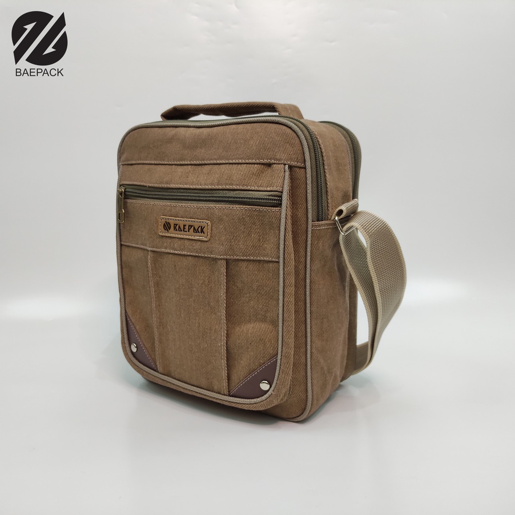 Tas Selempang Premium Evans Baepack Brown / Tas Selempang Cowok / Tas Bahu Pria / Brown