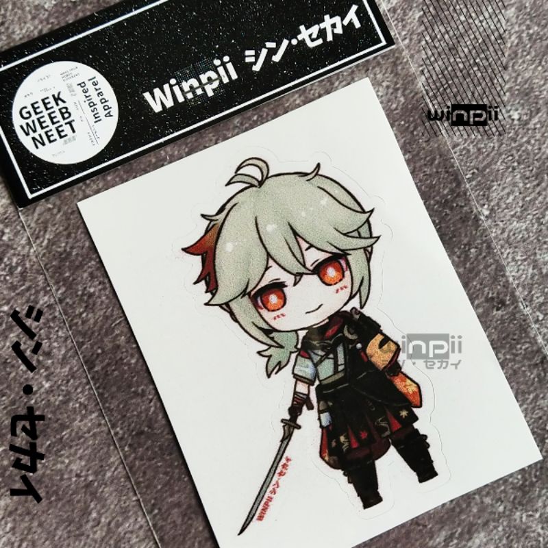 Stiker / Sticker Kaedehara Kazuha Game Genshin Impact