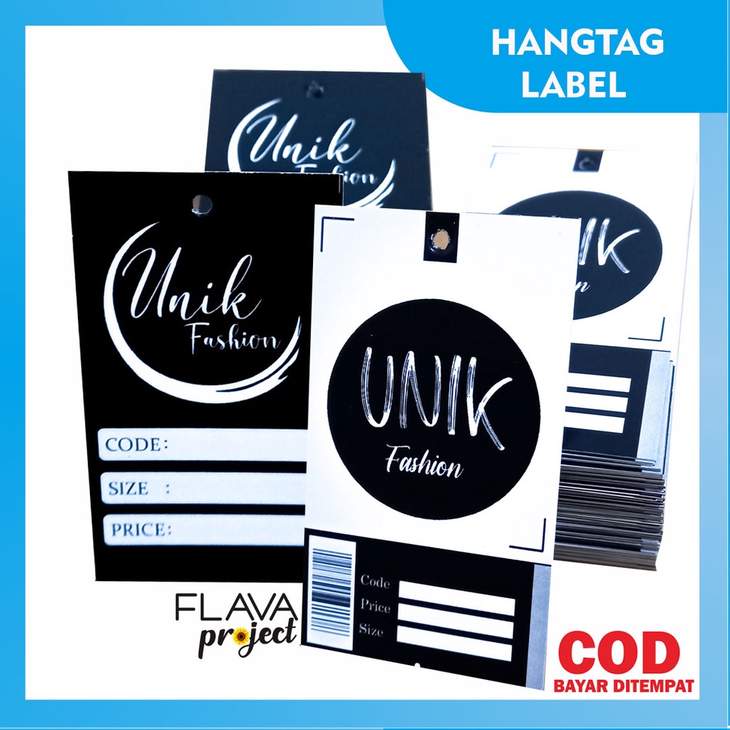 

Cetak hangtag label baju jilbab fashion murah