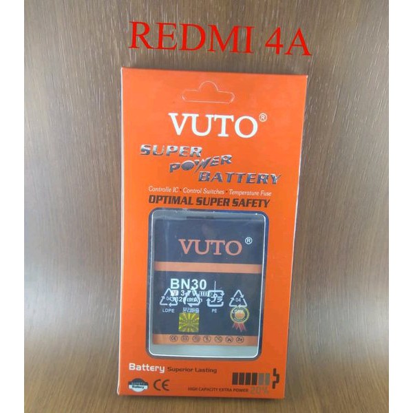 Double Power Battery Batre baterai Vuto XIAOMI REDMI 4A BN30 BN 30