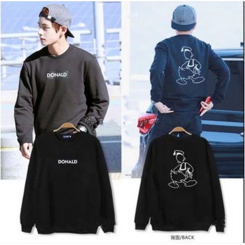 Basic Sweater BTS Kim Taehyung Style Donald Duck