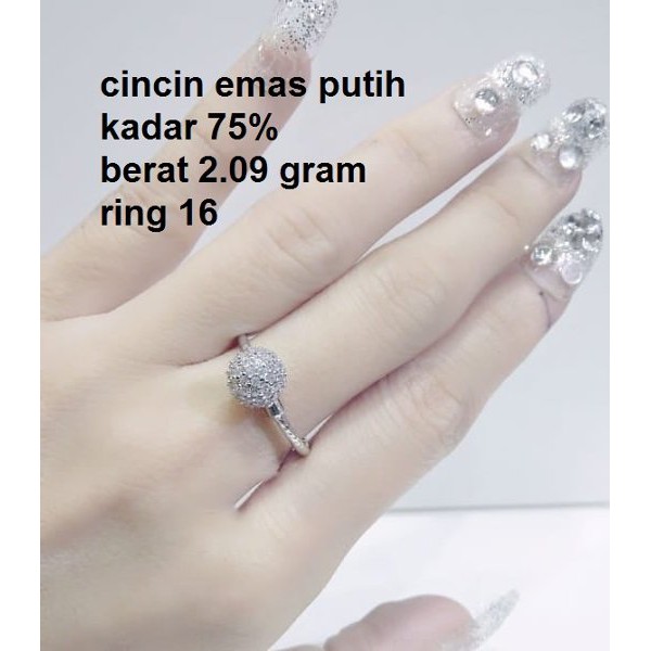 33 Cincin Emas Putih 2 Gram Info Dana Tunai