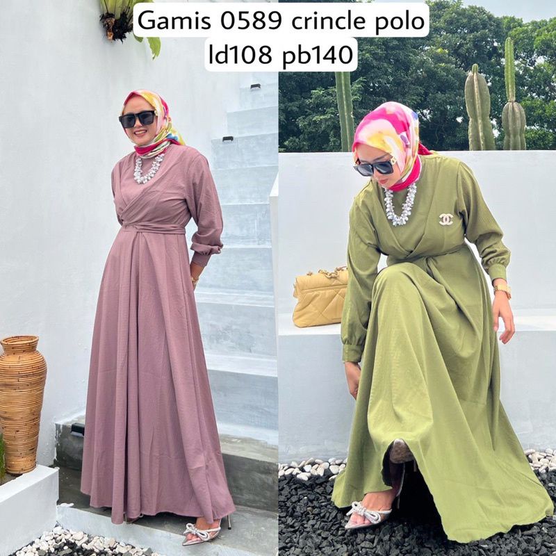 Gamis Crinkle Terbaru / Gamis Rubiah Terbaru / Gamis Jumbo Terbaru / Midi Dress Crinkle Terbaru / Mi