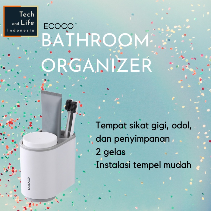 Ecoco Toothbrush Holder Odol Sikat Gigi Rak Kamar Mandi Bathroom Organ