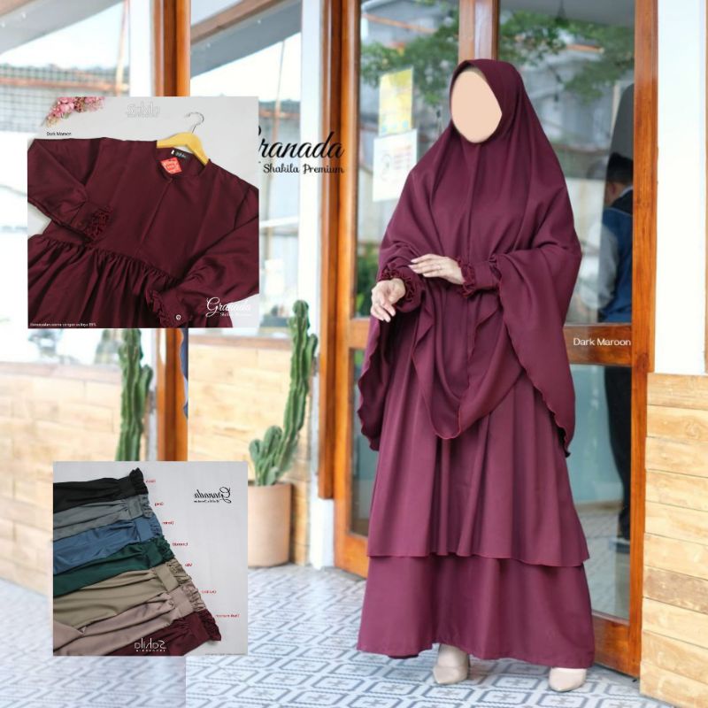 Granada Set Gamis Syari by Sahila Indonesia Syakila Premium