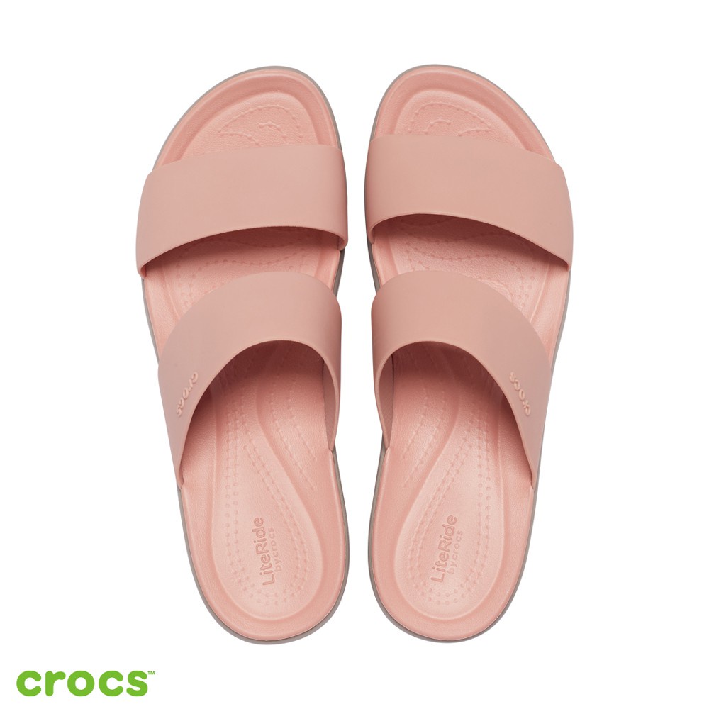 CROCS BROKLYN SLIDE / SANDAL FLIP FLOP / SANDAL WANITA / FASHION WANITA / FASHION KOREA  - PEACH