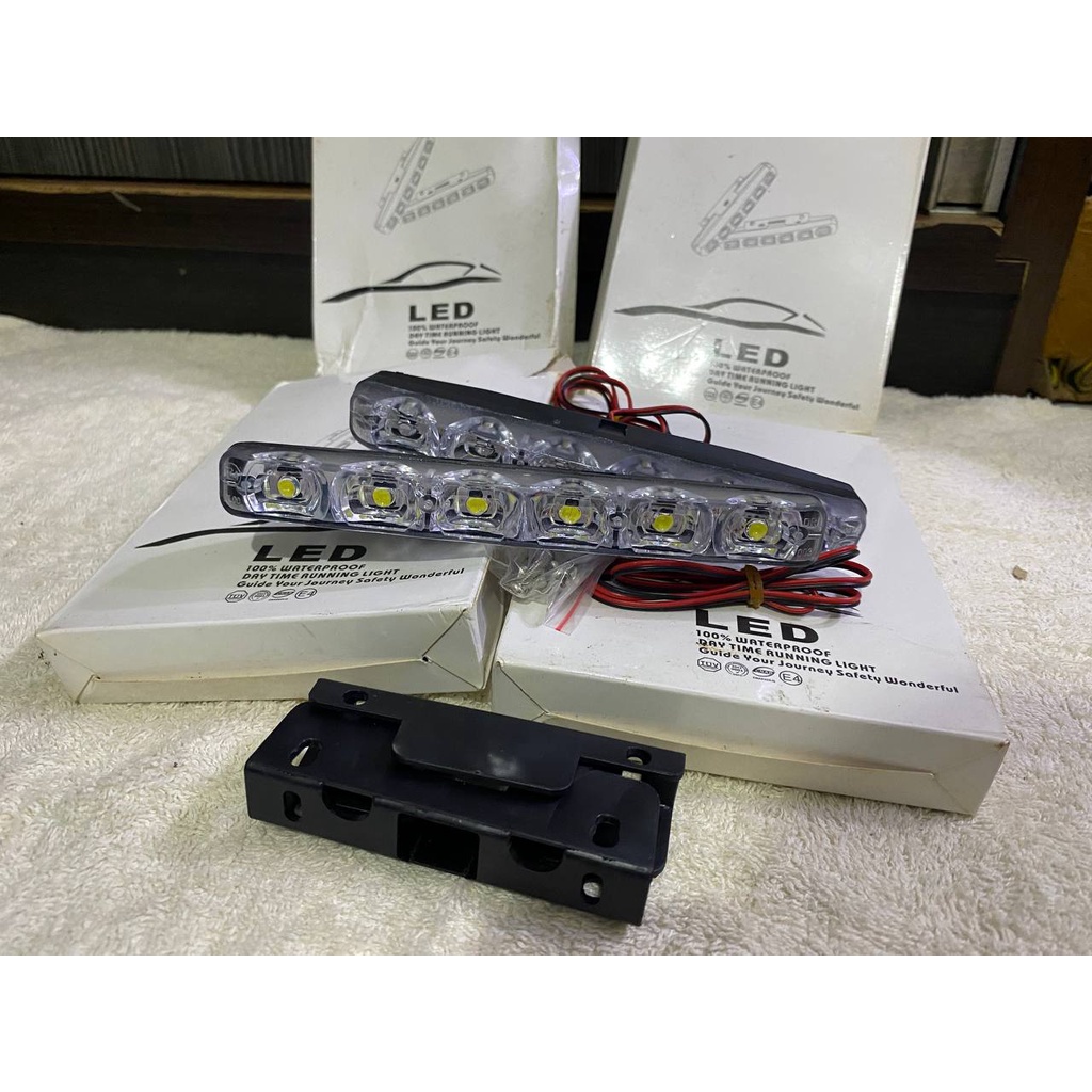 Lampu Drl Mobil 6 Led Putih Drl 6 Mata 6 Titik Putih Murah