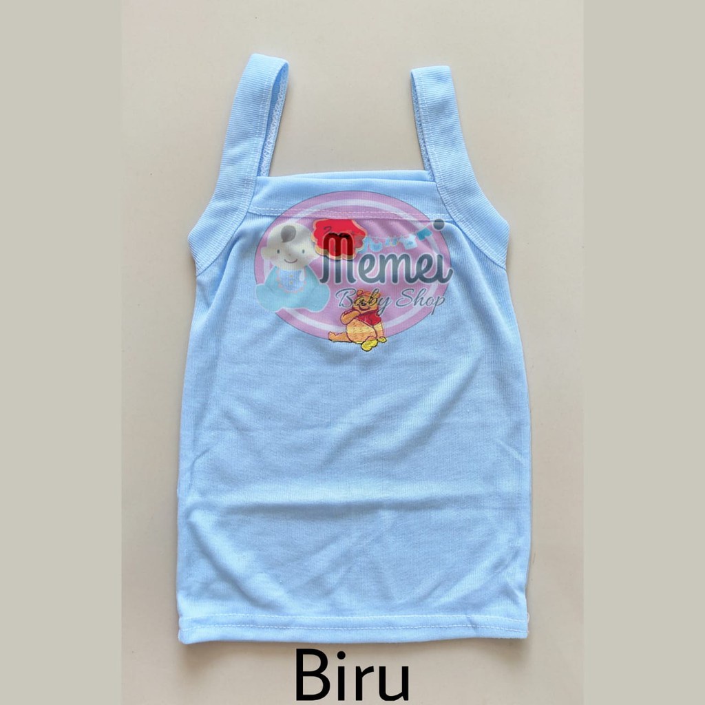 1 LUSIN (12 pcs) Singlet bayi BORDIR ukuran S / M / L / XL harga GROSIR