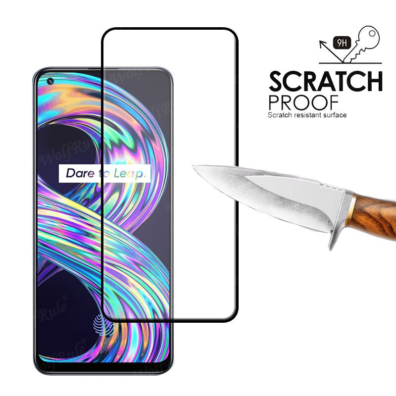 Tempered Glass Layar Realme 8 2021 + Skin Carbon 3D