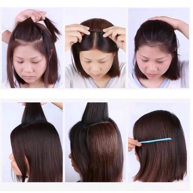 Poni volume / volumer clip / penambah volume / poni jepit poni palsu / sasakan