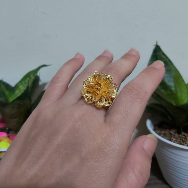 CINCIN REPLIKA EMAS BUNGA MATAHARI