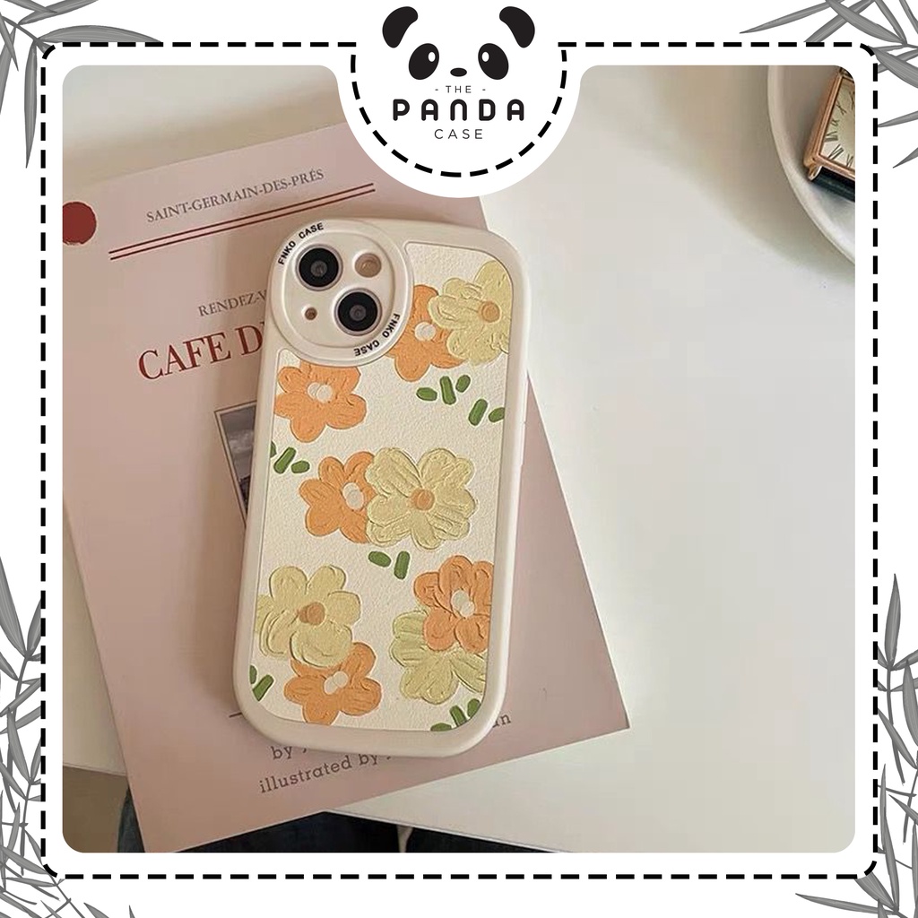 [TPC] Phone Case IPHONE 6 6S 7 8 PLUS X XS MAX XR 11 12 13 PRO MAX Orange Flower Casing Lucu Korean IP025