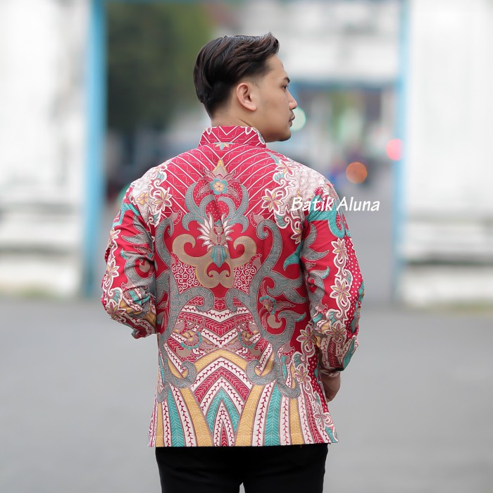 Batik Alisan Lengan Panjang Pria Premium Solo Pabrik Batik Aluna Sragen PCW 083