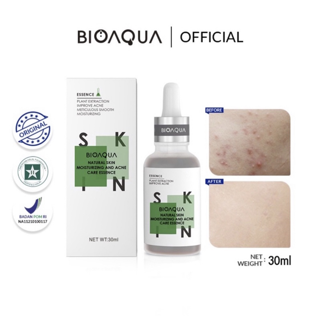 BIOAQUA Serum Moisturizing Essence 30ml Niacinamide/Hyaluronic Acid/Acne Care