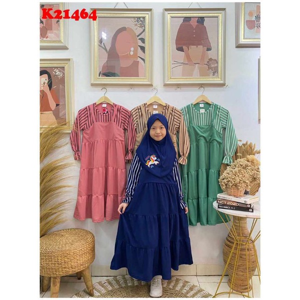 Gamis anak perempuan / bahan Voxy