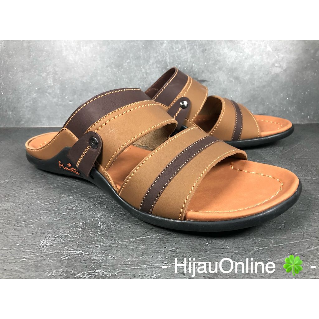 FINOTTI - BPZ 06 10 - Sandal Slop Sopan Kasual Tali 2 Laki-laki Pria-BPZ 06 (TAN)