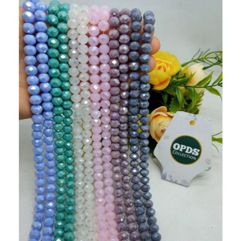 Kristal Ceko Doff Metalik Kristal Bakpao Metalik Doff 8mm