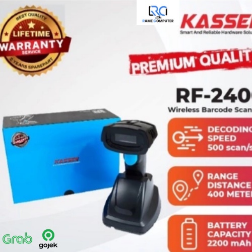 BARCODE SCANNER KASSEN RF-2400 - 2D - WIRELESS UP TO 400M