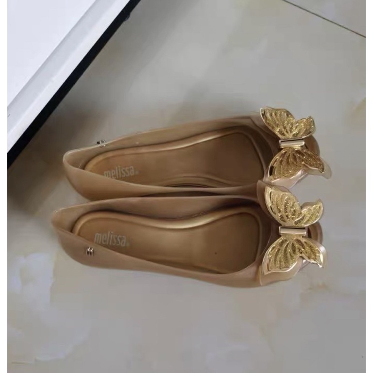 Sepatu wanita import jelly melissa fly gold