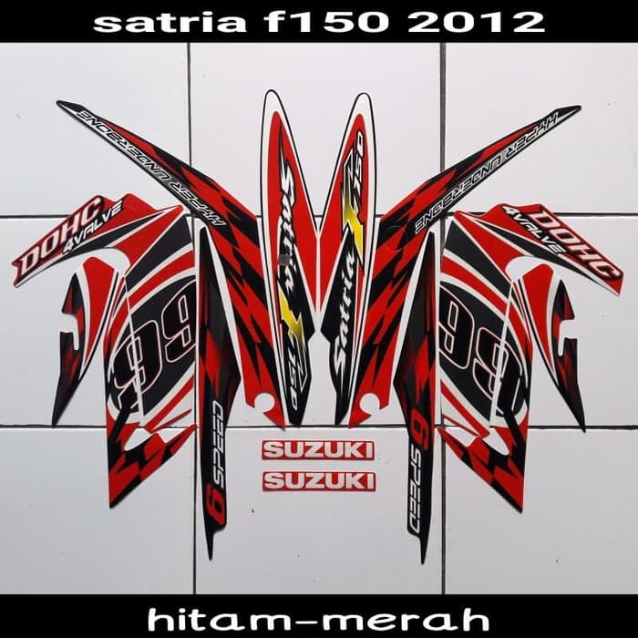 Striping Stiker Satria Fu 2012 Merah