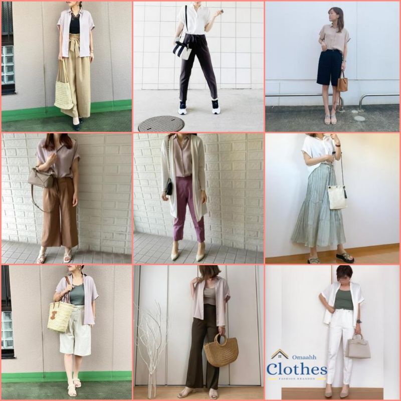 Kemeja Wanita GU by Uniqlo Airy Short Shirt - Baju Kemeja Wanita Lengan Pendek Polos Original-8