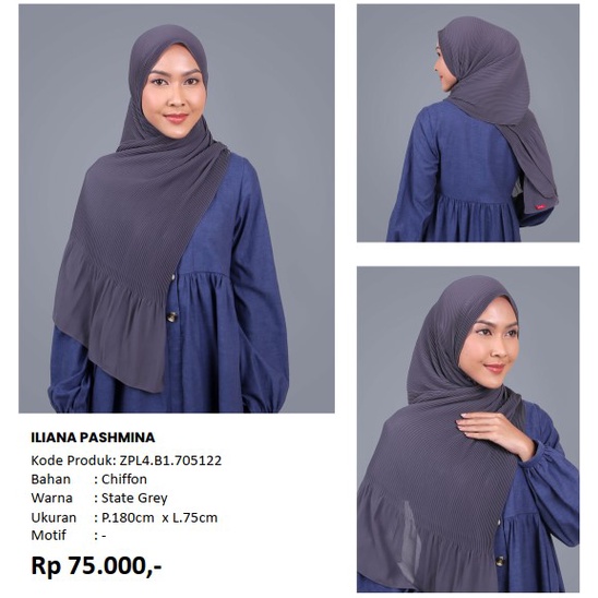 KERUDUNG HIJAB SEGI PANJANG ILIANA PASHMINA PLISKET PREMIUM ZOYA