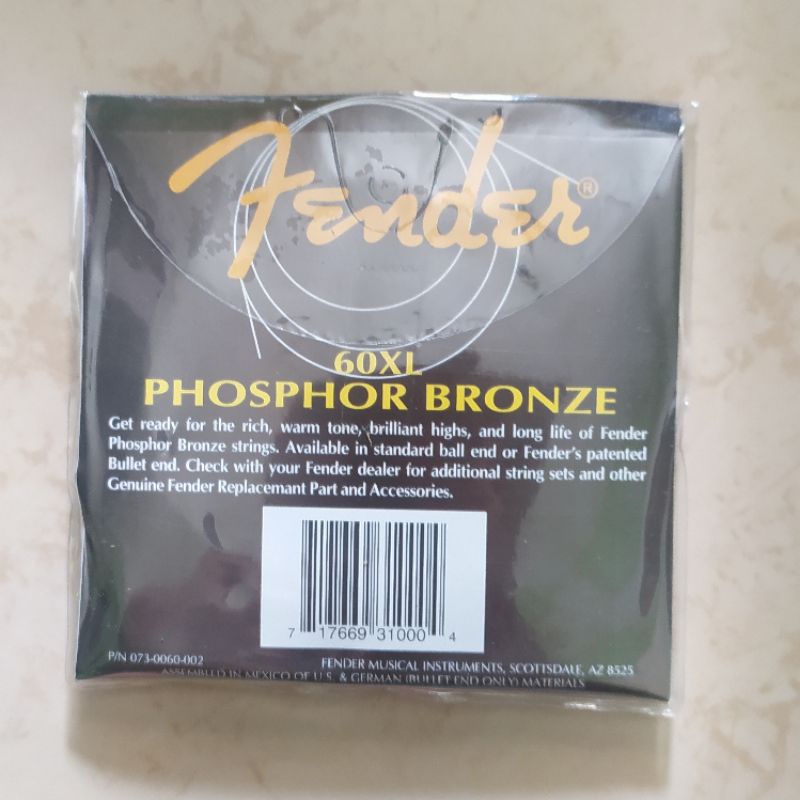 Senar gitar fender akustik strings 010 broze