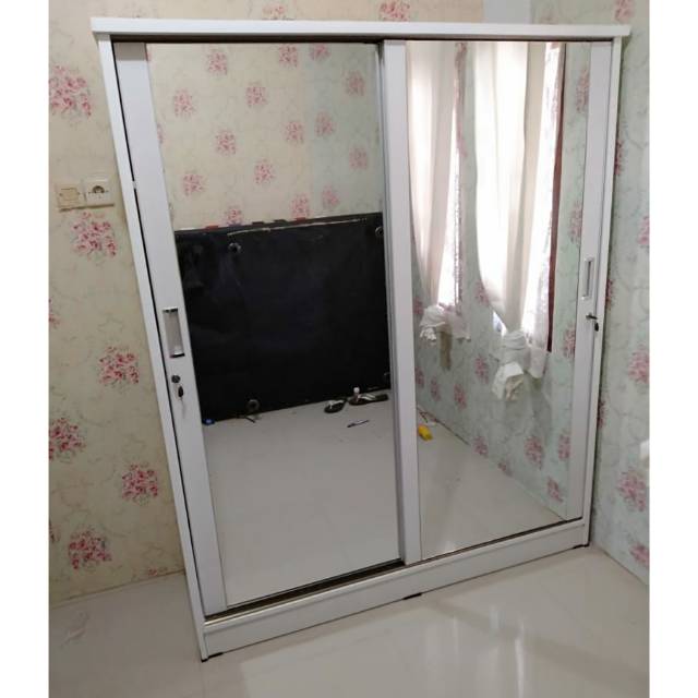 Lemari Pakaian Sliding 2 Pintu,lemari sleding full kaca minimalis