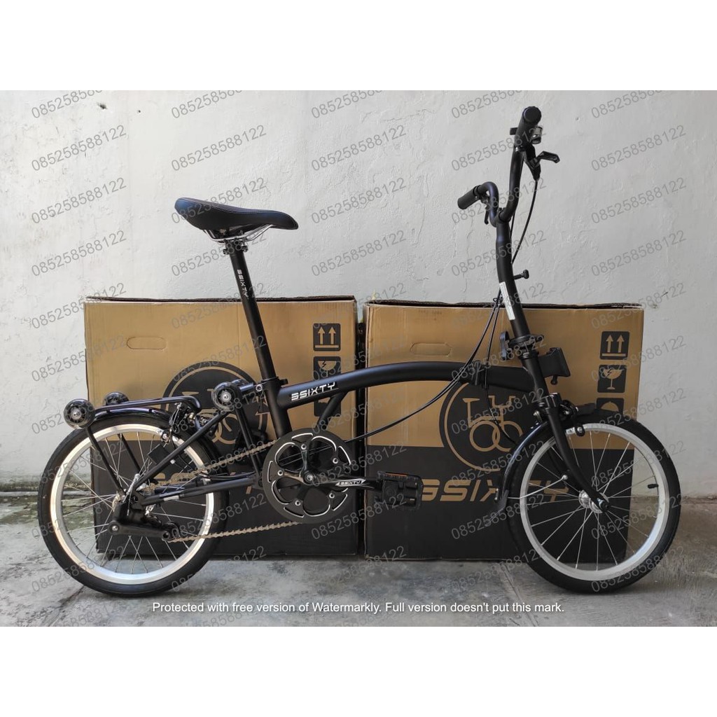 Sepeda lipat 3sixty M3 M Bar Black bukan Pikes atau Brompton
