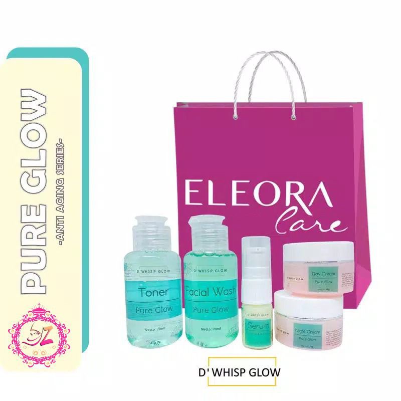 

ANTI AGING DWHISPGLOW ELEORA | PURE GLOW | PROMO | BPOM | HALAL | ORI