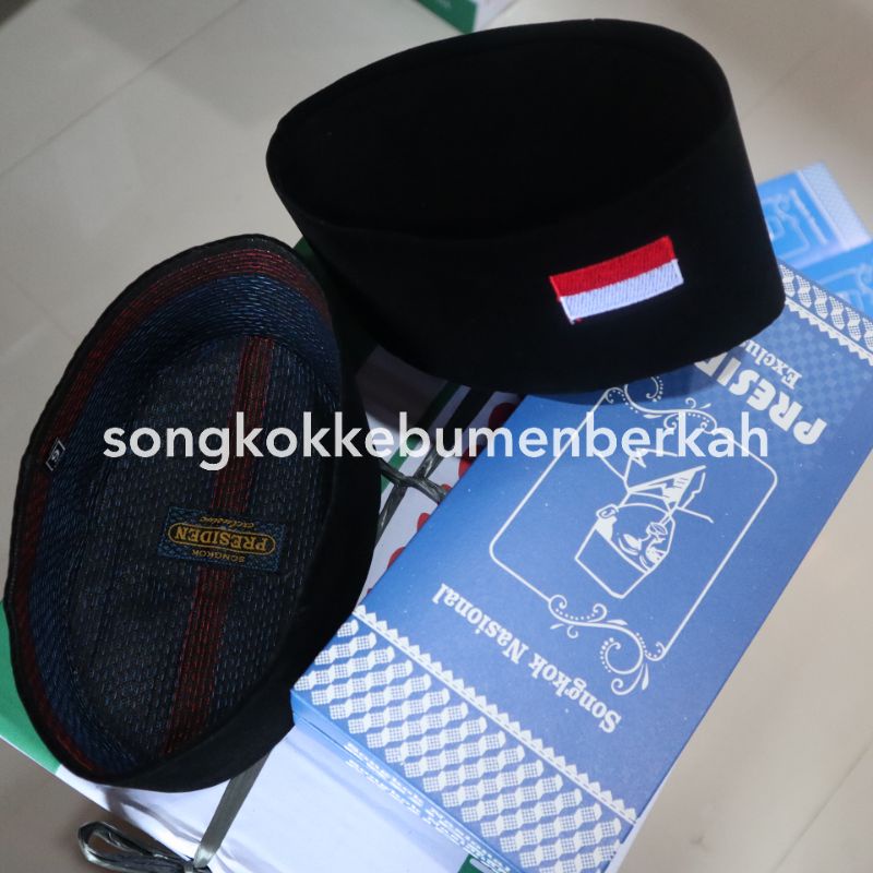 songkok peci bendera merah putih presiden