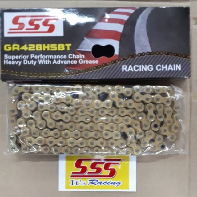 Rantai rante SSS 428 130 hsbt gold emas