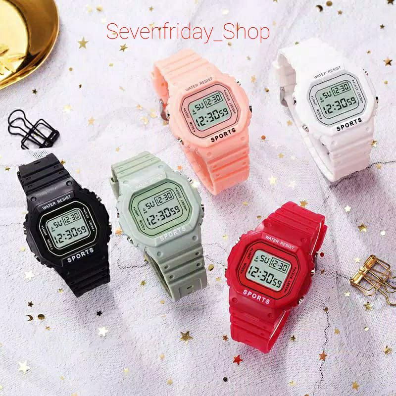 Jam tangan pria wanita Fashion Korea Style Digital Sport LNR-1175 [SFS]