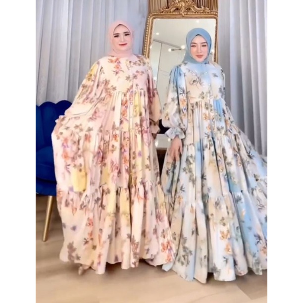 Gamis Rempel susun Flower SS