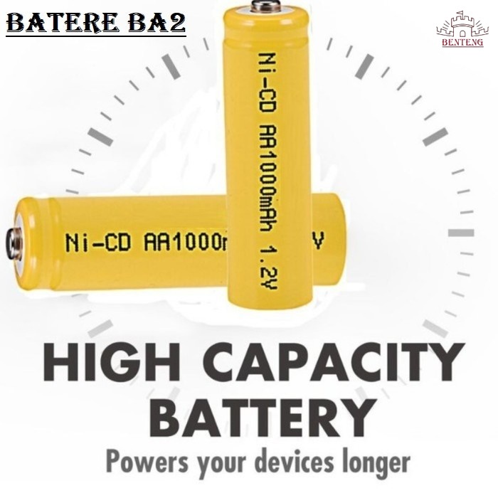 BA2- Batterai Batre AA Rechargeable 1000 mAh