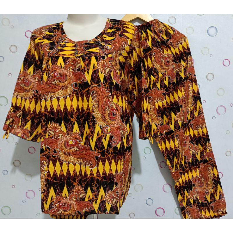 Batik Model Lengan 3/4 celana panjang Size L ( Ld +/- 108 cm )