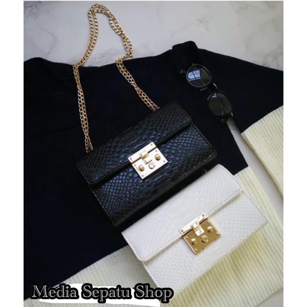 Tas Selempang Wanita Kekinian Croco MEDIA SS-004