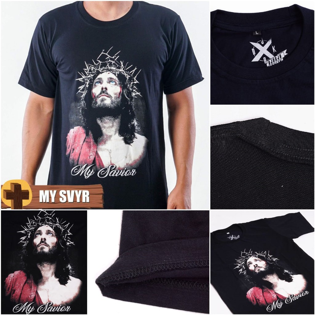 My Savior-Kaos Rohani My Savior , Baju Rohani Gambar Tuhan Yesus , Kaos Rohani Katolik , Kaos Rohani