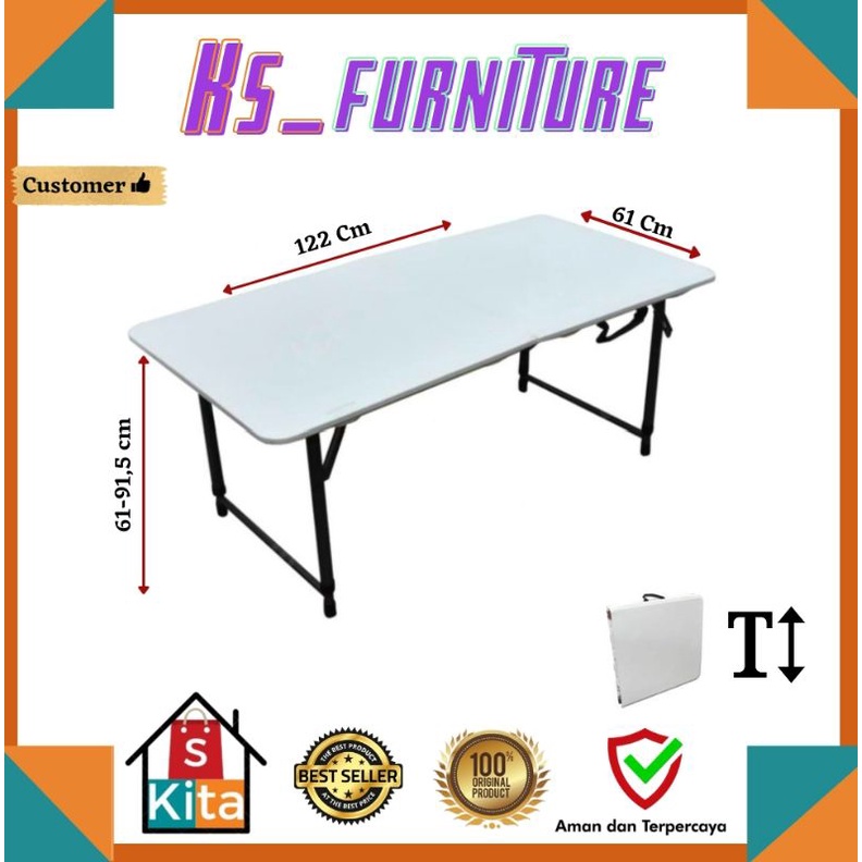 LIfetime meja lipat meja taman meja serbaguna meja makan meja camping meja outdoor meja portable