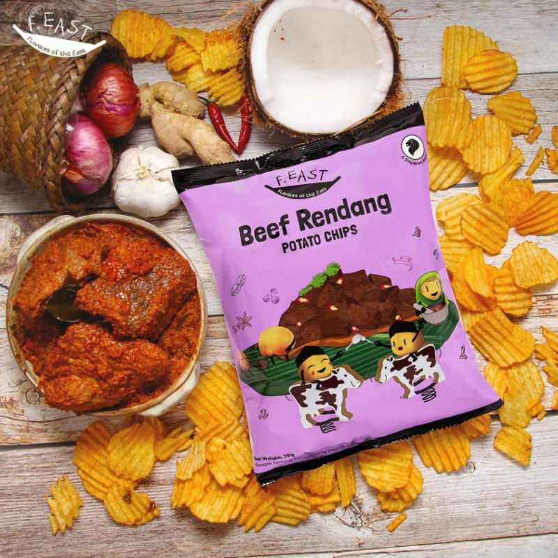 FEAST POTATO CHIPS Imported From Singapore, Certified Halal Malaysia