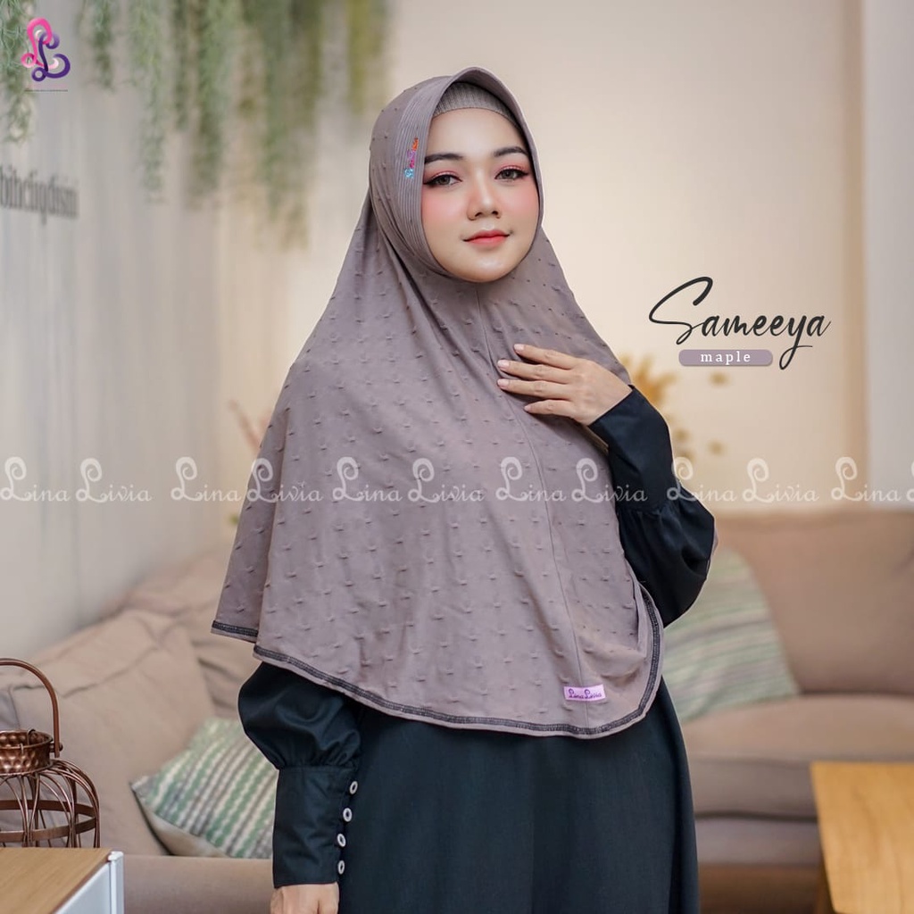 Linalivia Hijab - Bergo instan jumbo SAMEEYA terlaris