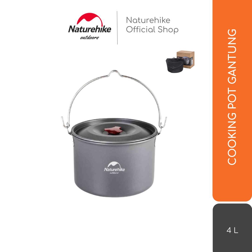 Naturehike Cooking Pot Gantung Nh17D021-G Panci Nesting Camping Ultralight