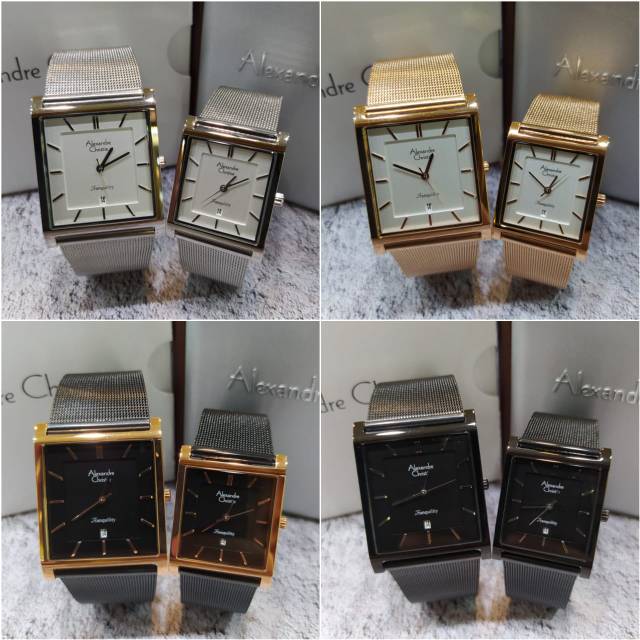 Jam Tangan Couple Tali Pasir Alexandre Christie 8629 AC 8629 AC8629