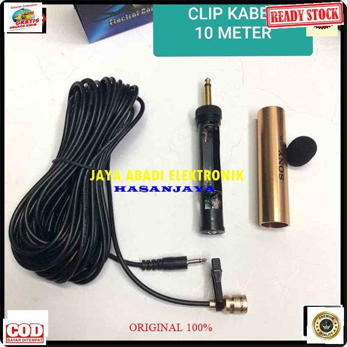 G113 Sony Mic Jepit mik Kancing kabel 8 meter microphone klip on kerah baju mikrophone Clip Condensor sensitif peka aux mikrophone mik karaoke sound system audio youtuber cable G113  Bisa DIPAKAI SEGALA JENIS AUDIO SOUND  PEKA SENSITIF  PAKAI BATERAI AA X